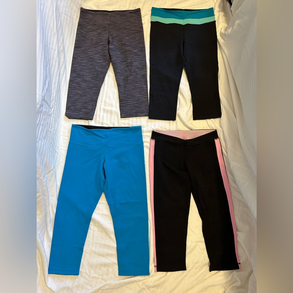 BUNDLE!!! 4 pairs of lululemon crop leggings